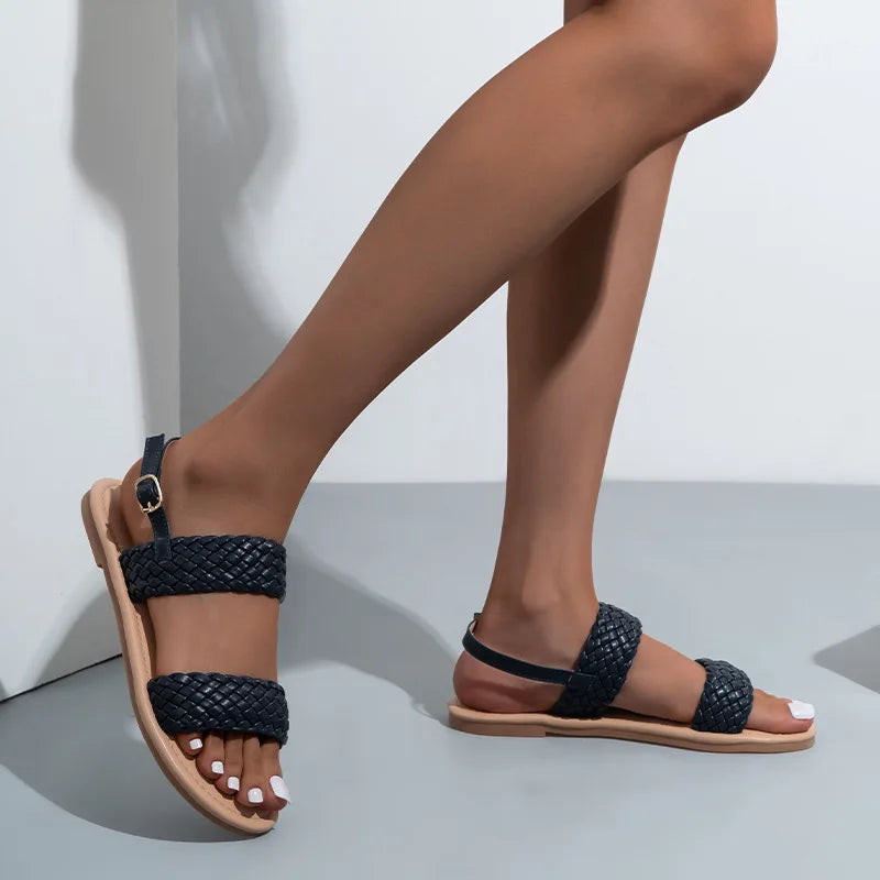 FOREADA-Women-Sandals-Round-Toe-Flats-Buckle-Sewing-Concise-Brand-Design-Ladies-Fashion-Casual-Shoes-Summer.webp